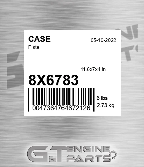 8X6783 CASE Plate