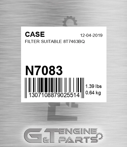 N7083 Filter Suitable 8t7463bq