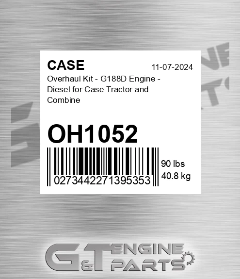 OH1052 Overhaul Kit - G188d Engine - Diesel For Tractor And Combine