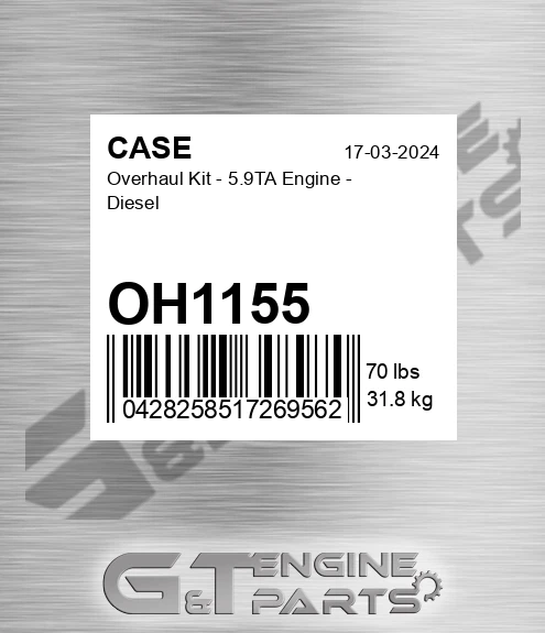 OH1155 Overhaul Kit - 5.9ta Engine - Diesel