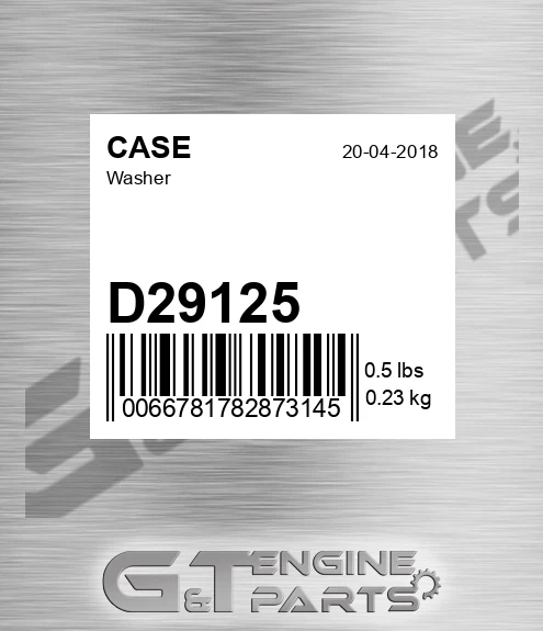 D29125 CASE Washer