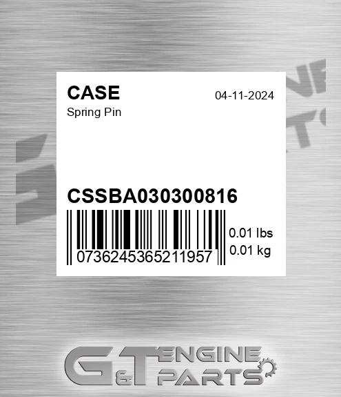 CSSBA030300816 CASE Spring Pin