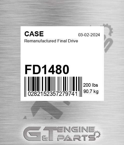 FD1480 Remanufactured Final Drive