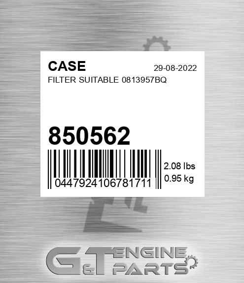 850562 Filter Suitable 0813957bq