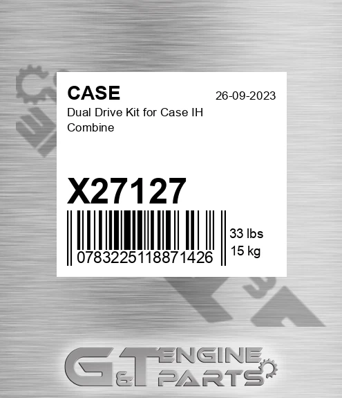 X27127 CASE Dual Drive Kit For Case Ih Combine