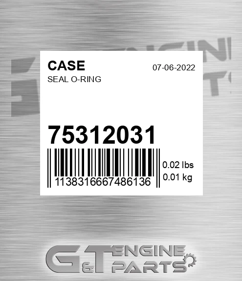 75312031 CASE Seal O-ring