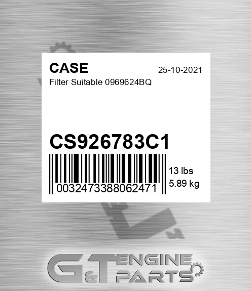 CS926783C1 Filter Suitable 0969624bq