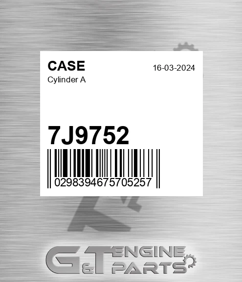7J9752 Cylinder A