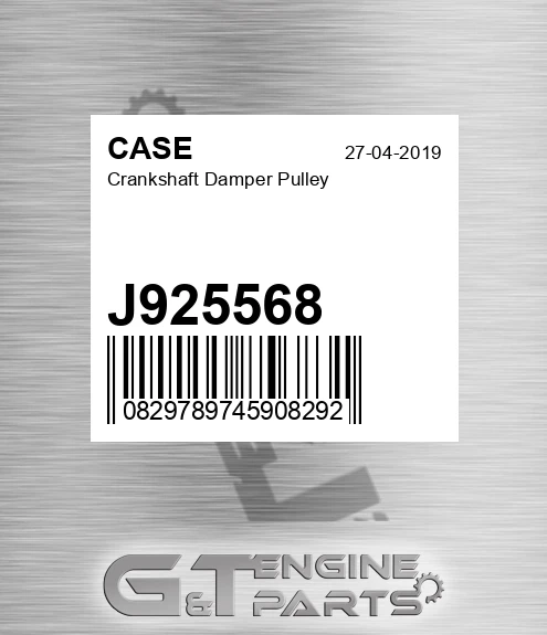 J925568 CASE Crankshaft Damper Pulley
