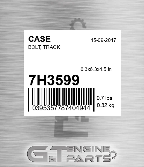 7H3599 CASE Bolt, Track