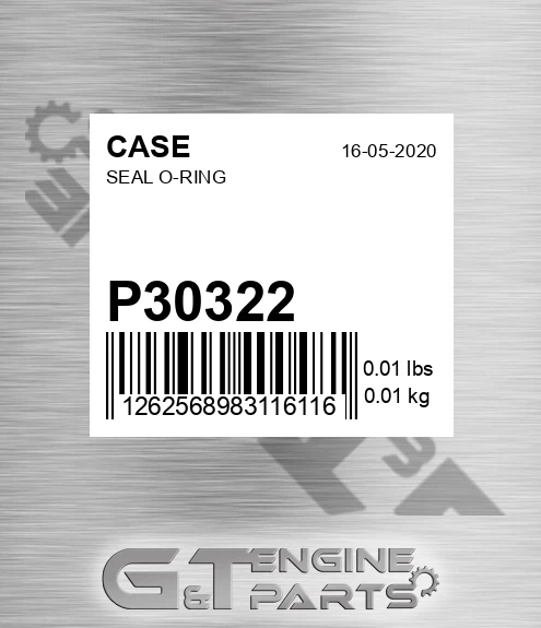 P30322 CASE Seal O-ring