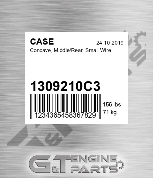 1309210C3 Concave, Middle/rear, Small Wire for CASE