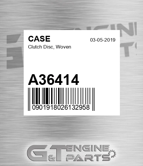 A36414 CASE Clutch Disc, Woven