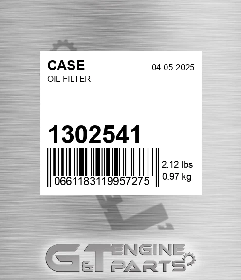 1302541 Oil Filter for CASE