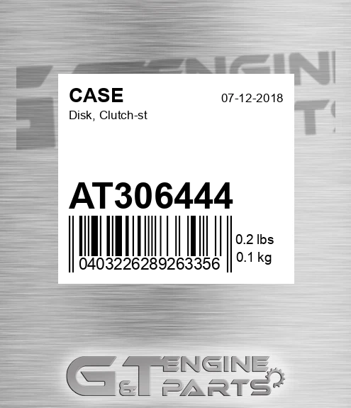 AT306444 CASE Disk, Clutch-st