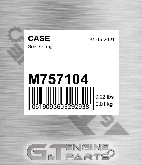 M757104 CASE Seal O-ring