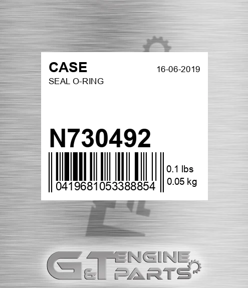 N730492 Seal O-ring