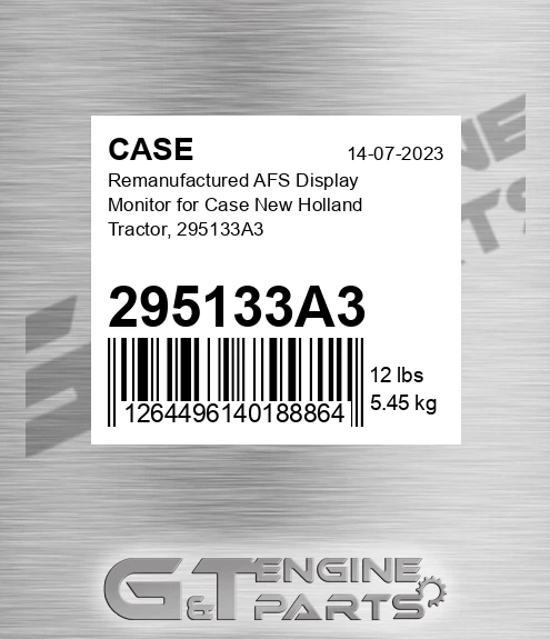 295133A3 CASE Remanufactured Afs Display Monitor For Case New Holland Tractor,