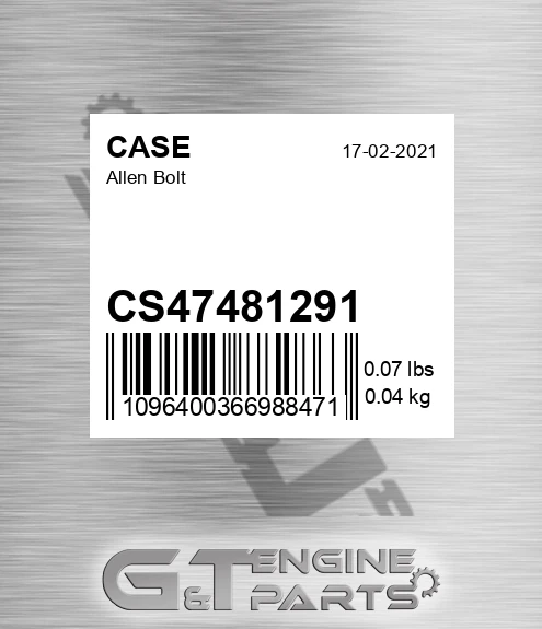CS47481291 Allen Bolt