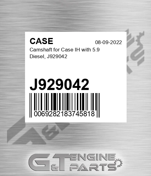 J929042 Camshaft For Ih With 5.9 Diesel,