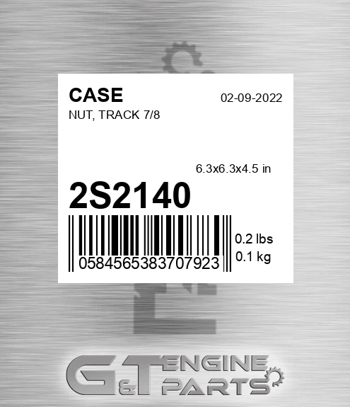 2S2140 Nut, Track 7/8