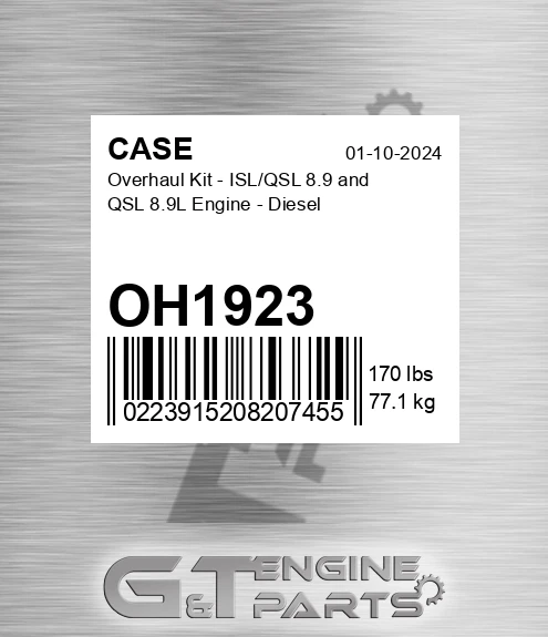 OH1923 Overhaul Kit - Isl/qsl 8.9 And Qsl 8.9l Engine - Diesel