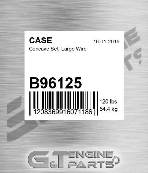 B96125 CASE Concave Set, Large Wire