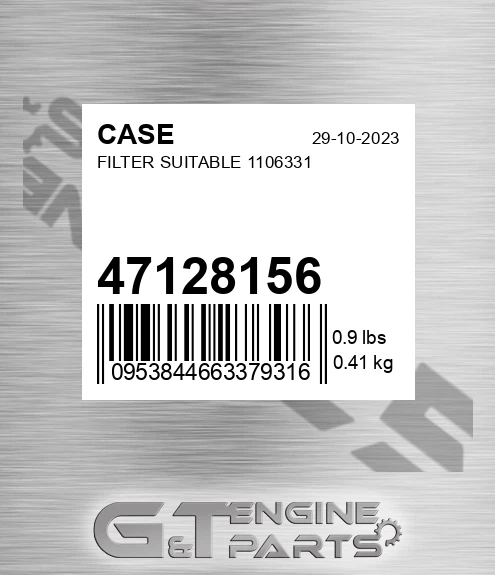 47128156 CASE Filter Suitable 1106331