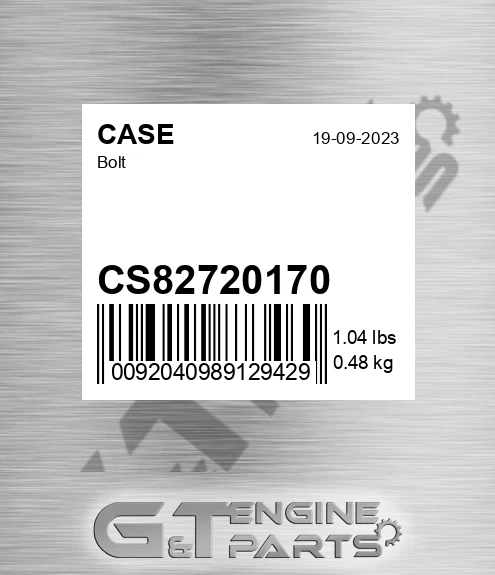 CS827-20170 Bolt for CASE