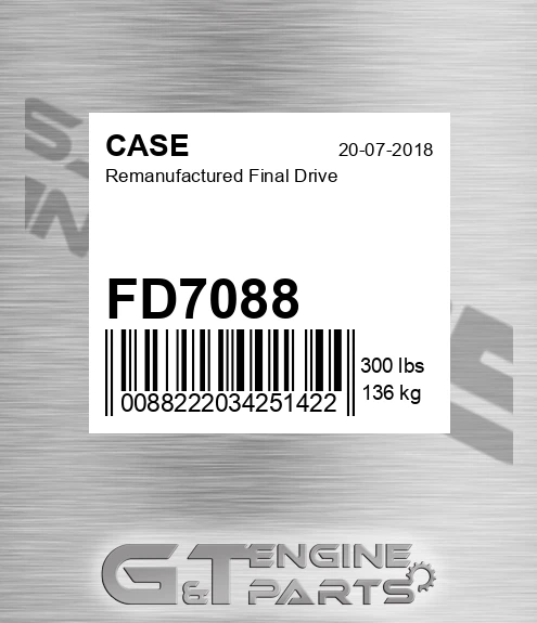 FD7088 Remanufactured Final Drive