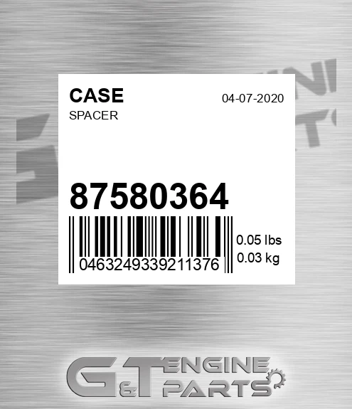 87580364 Spacer for CASE
