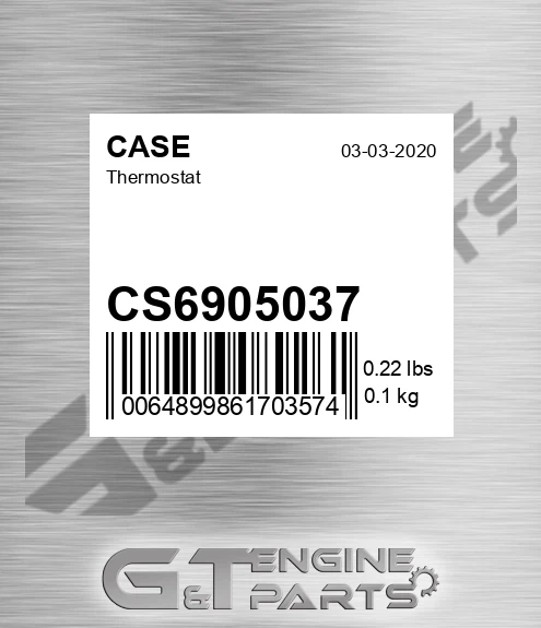 CS6905037 CASE Thermostat