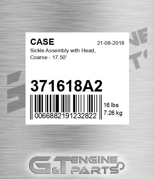371618A2 CASE Sickle Assembly With Head, Coarse - 17.50'