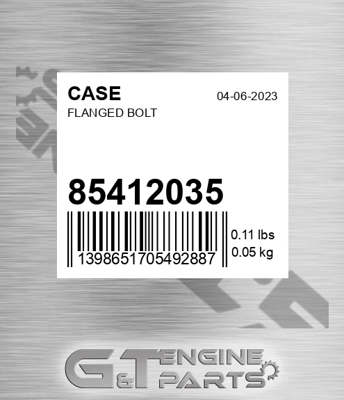 854-12035 Flanged Bolt
