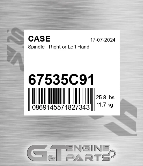 67535C91 Spindle - Right Or Left Hand