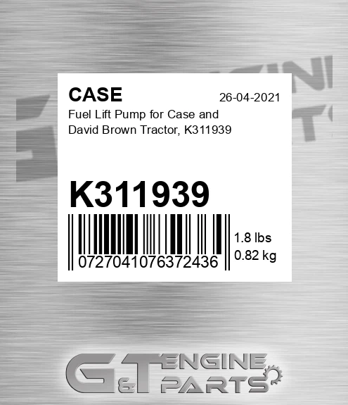 K311939 Fuel Lift Pump For And David Brown Tractor,