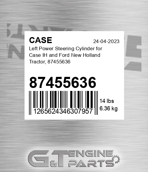 87455636 Left Power Steering Cylinder For Ih And Ford New Holland Tractor,