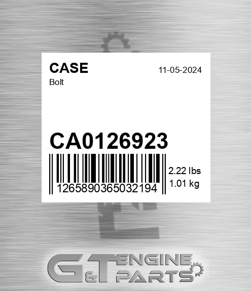 CA0126923 Bolt