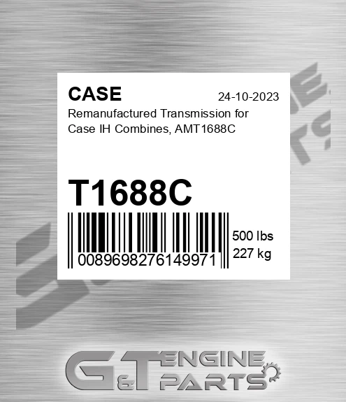 T1688C Remanufactured Transmission For Ih Combines, Am