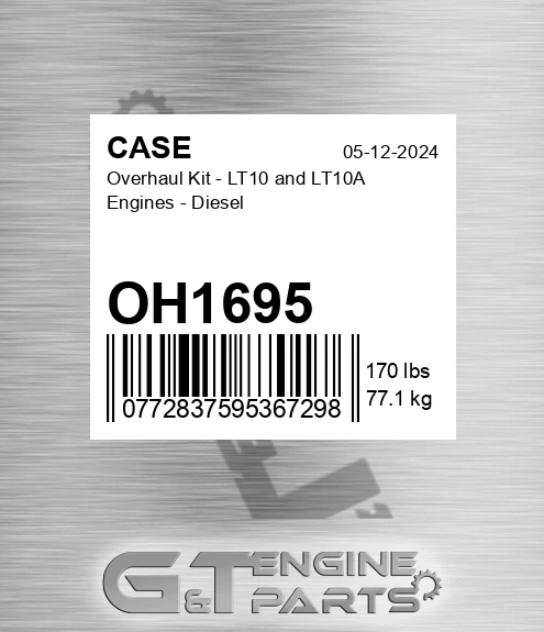 OH1695 Overhaul Kit - Lt10 And Lt10a Engines - Diesel