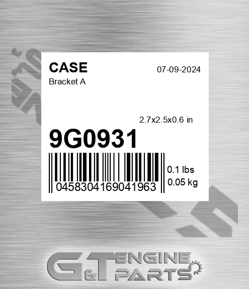 9G0931 Bracket A