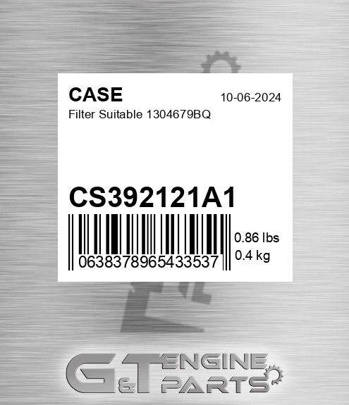 CS392121A1 Filter Suitable 1304679bq