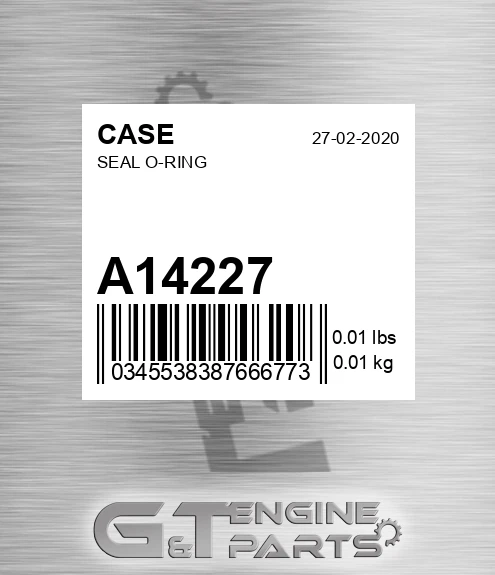A14227 Seal O-ring