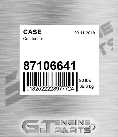 87106641 CASE Condenser