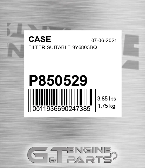 P850529 Filter Suitable 9y6803bq