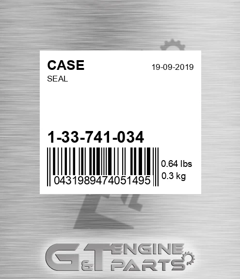 1-33-741-034 Seal for CASE