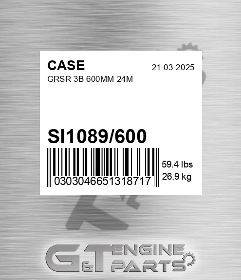 SI1089/600 CASE Grsr 3b 600mm 24m