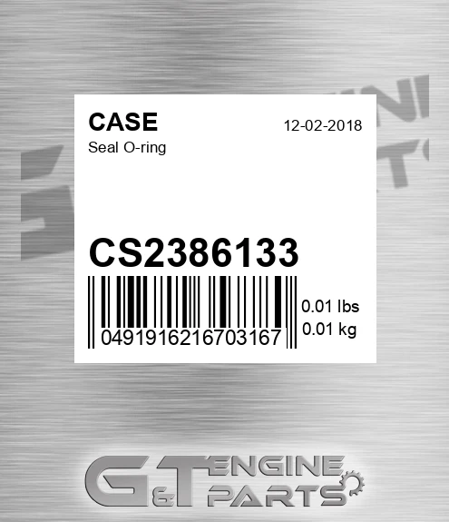 CS2386133 CASE Seal O-ring