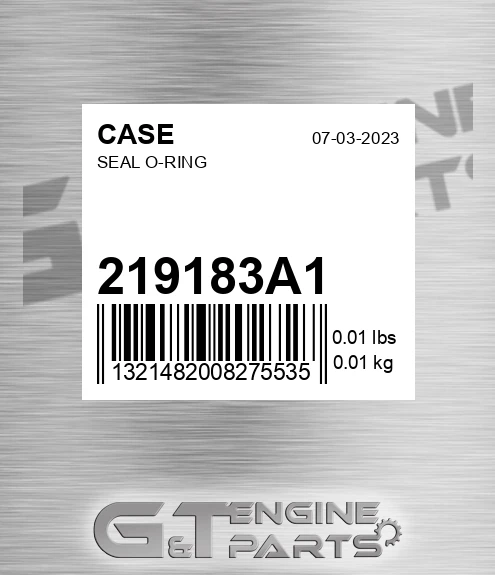 219183A1 CASE Seal O-ring