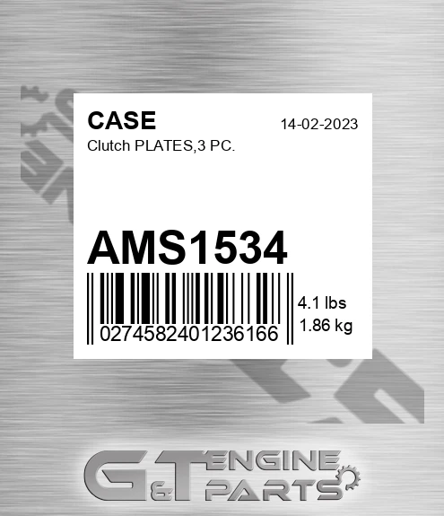 AMS1534 CASE Clutch Plates,3 Pc.